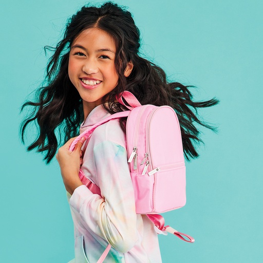 [810-1838] Pink Nylon Mini Backpack