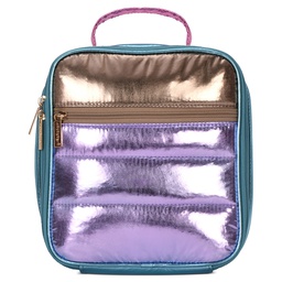 [810-1827] Icy Color Block Puffer Lunch Tote
