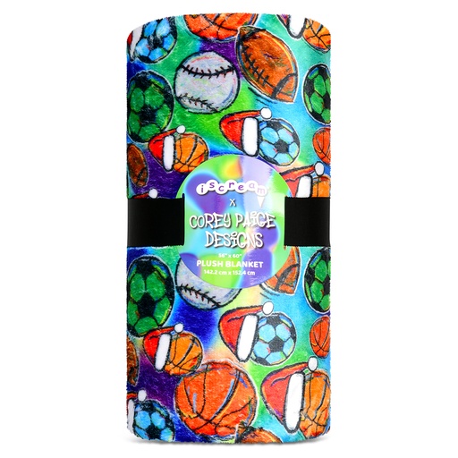 [780-3857] Corey Paige Holiday Sports Plush Blanket