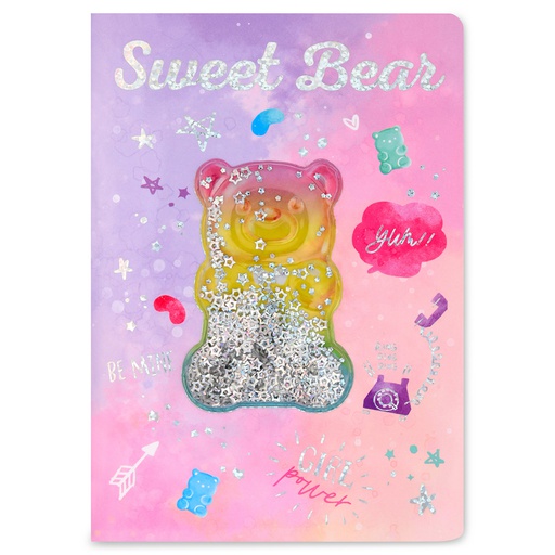[724-976] Gummy Bear Shaky Glitter Mini Journal