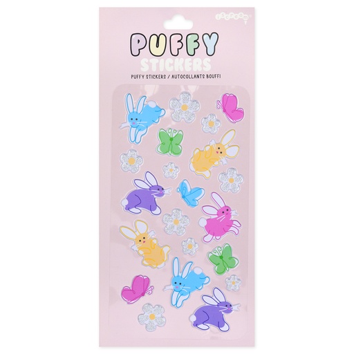 [700-514] Butterfly Bunnies Puffy Glitter Stickers