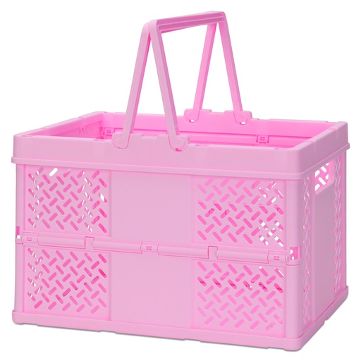 [775-105] Large Pink Foldable Storage Crate