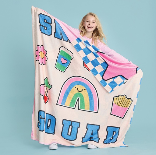 [780-4213] Smile Squad Plush Blanket