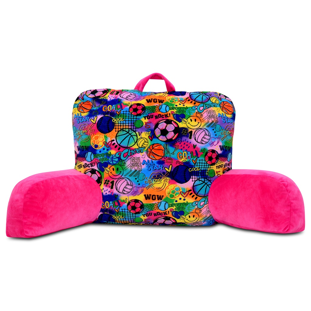 Iscream + Corey Paige Cuscino Da Viaggio In Pile Per Il Collo - Sporty Girl, 30,5 Cm, Morbido E Sostenibile, Con Clip - 3