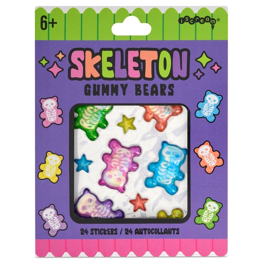 [700-539] Skeleton Gummy Bears Stickers
