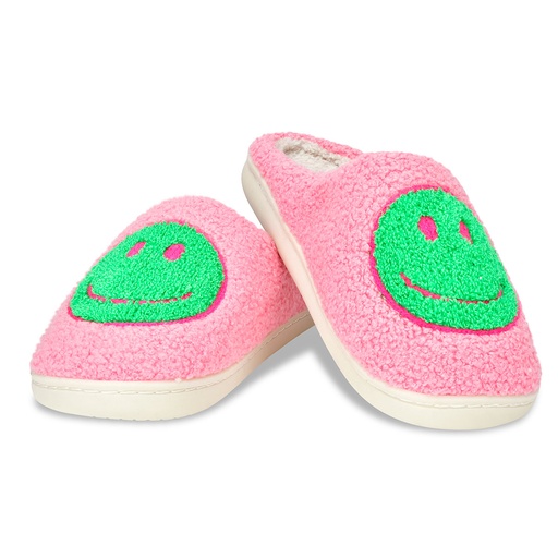 Pink & Green Happy Slippers 