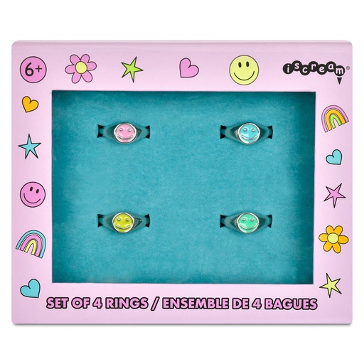 Happy Ring Set - Set of 4