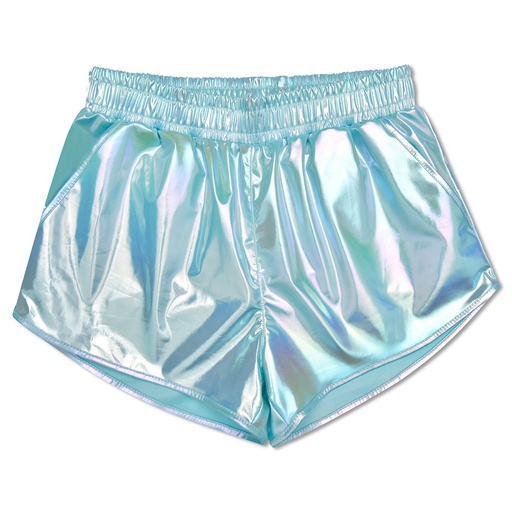 Ice Blue Metallic Shorts
