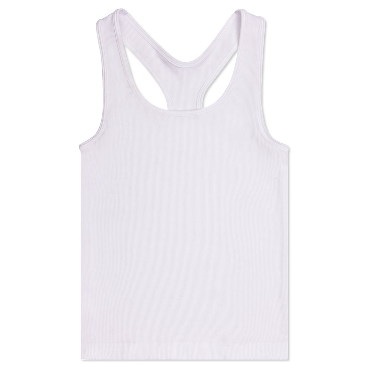 White Ribbed Racerback Tank Top | Iscream