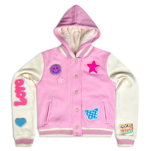 Check It Out Varsity Sweatshirt Jacket