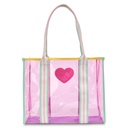 Color Block Clear Tote Bag