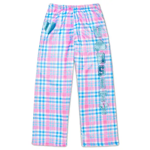 Theme Varsity Plush Pants - Pink