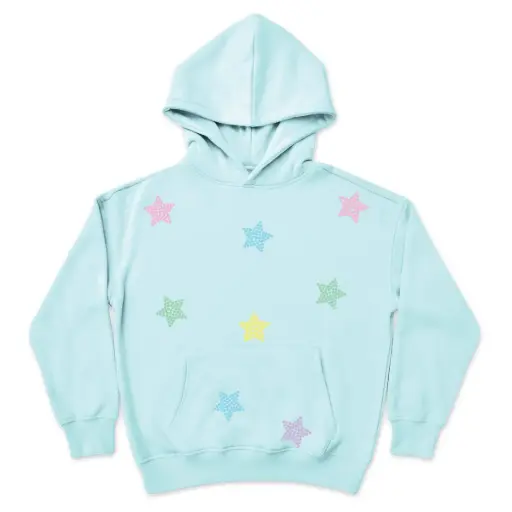 Sparkling Stars Blue Hoodie Sweatshirt