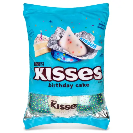 Bag of Hershey Kisses Birthday Cake Packaging Plush