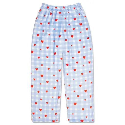 Gingham Hearts Plush Pants