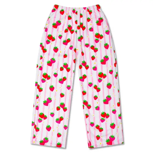 Strawberry Stripes Plush Pants