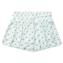 White Floral Butterfly Shorts