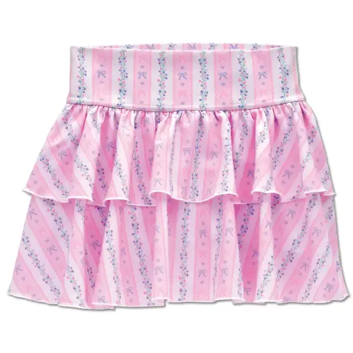 Floral Stripes Skort