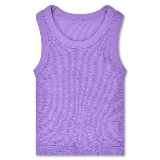 Vivid Violet Smocked Racerback Tank Top