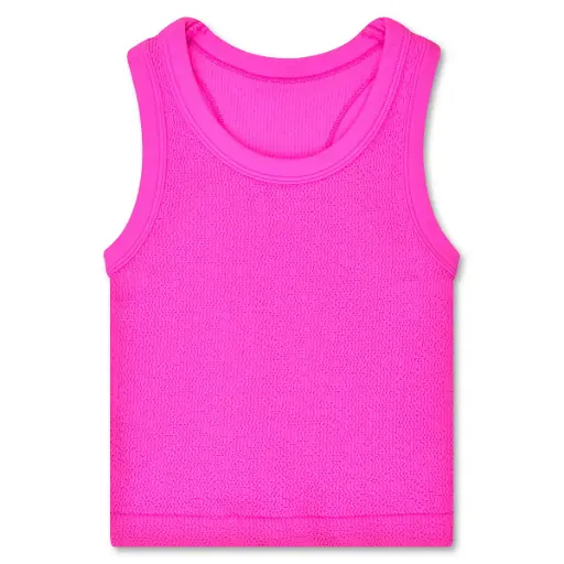 Pretty Pink Smocked Racerback Tank Top