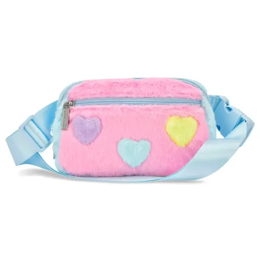 Hearts Color Block Belt Bag