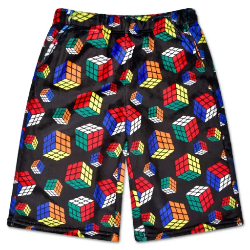 Rubik's Cube Plush Board Shorts
