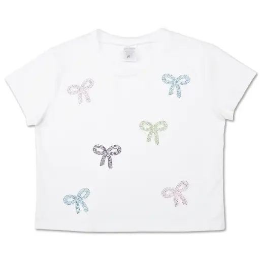 Sparkling Bows White T-Shirt