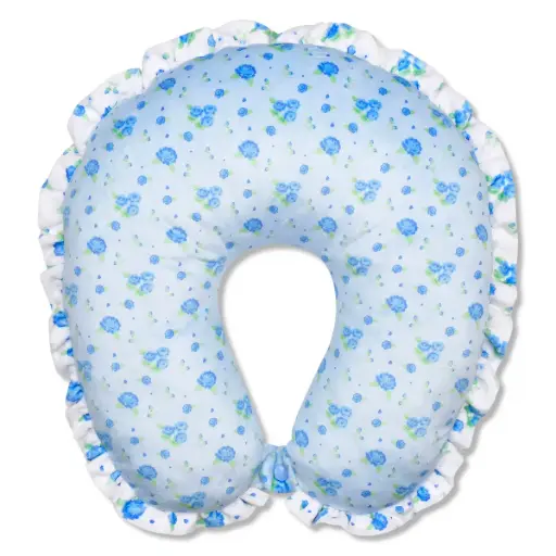 Blue Ditsy Neck Pillow 