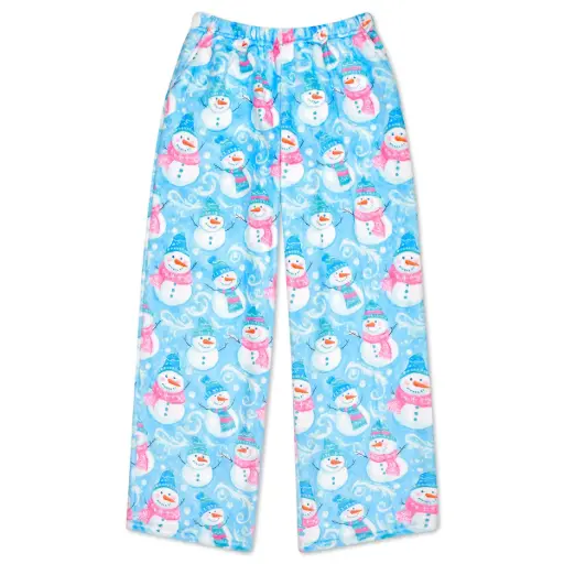 Swirly Snowman Plush Pants