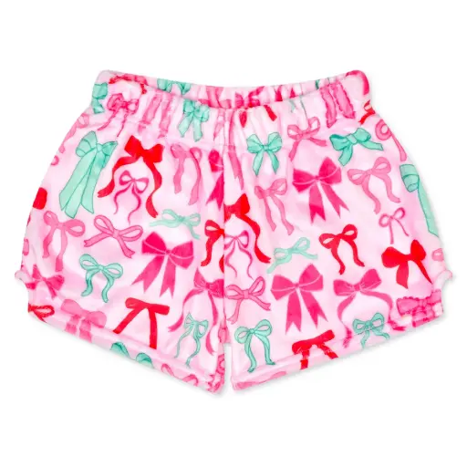 Merry Bows Plush Shorts