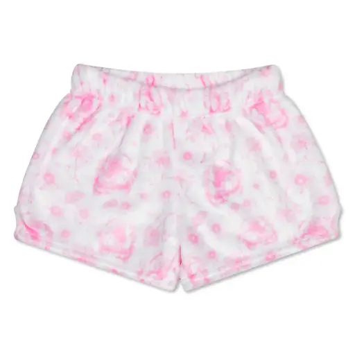 Pretty Pink Toile Plush Shorts
