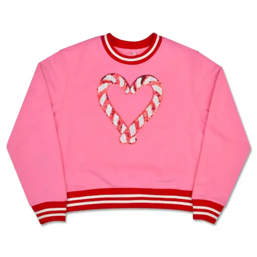 Candy Canes Heart Sweatshirt