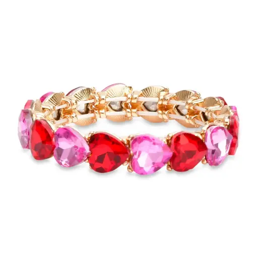 Red and Pink Heart Bracelet