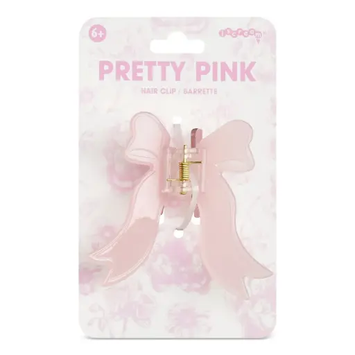 Pretty Pink Bow Hair Clip