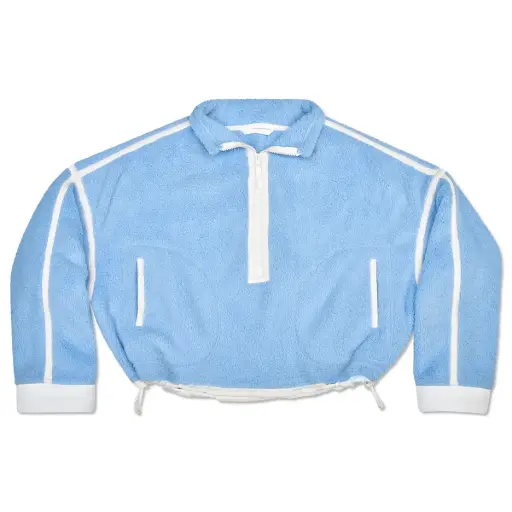 1/2 Zip Blue & White Sherpa Pullover