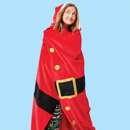 [780-1286] Santa Hooded Blanket