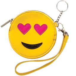 [810-508] Heart Eyes Emoji Purse Key Chain