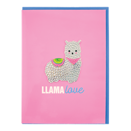 [760-1100] Llama Rhinestone Decal Greeting Card