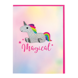 [760-1098] Unicorn Rhinestone Decal Greeting Card