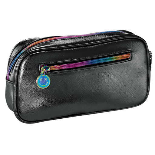 Black Metallic Small Cosmetic Bag