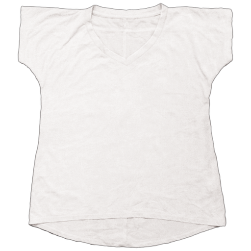 Burnout White High-Low T-Shirt