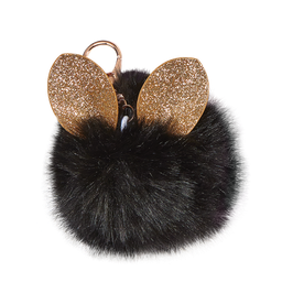 Glitter Ears Furry Pom-Pom Black | Iscream