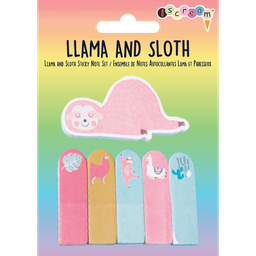 [760-1124] Llama and Sloth Sticky Notes