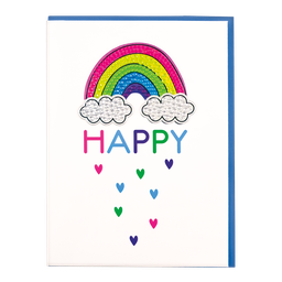 [760-1093] Rainbow Rhinestone Decal Greeting Card