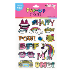 [700-296] Happy Pop-Up Stickers