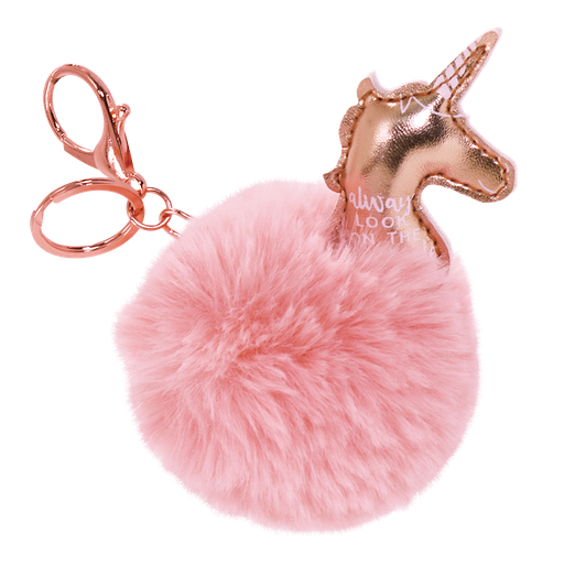 [860-546] Metallic Unicorn Pom-Pom Clip